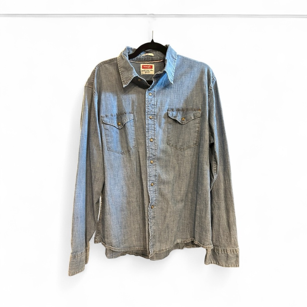 Wrangler Pearl Snap Denim Shirt